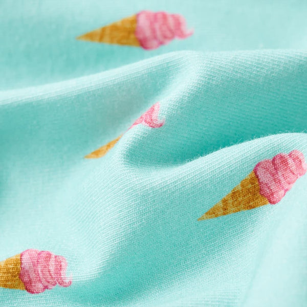 Kinderkleid Minzgrün mit Kordelzug - Größe 128