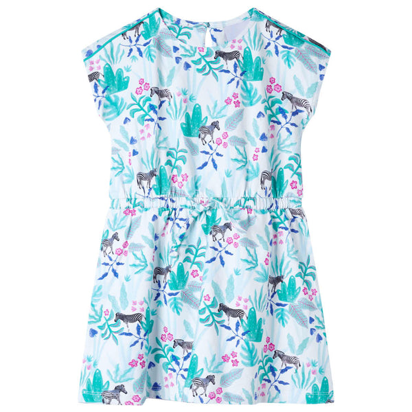 Kinderkleid Ecru Minzgrün Gr. 104