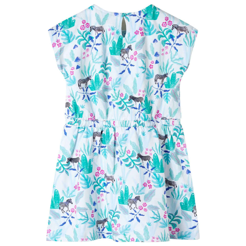 Kinderkleid Ecru Minzgrün Gr. 104
