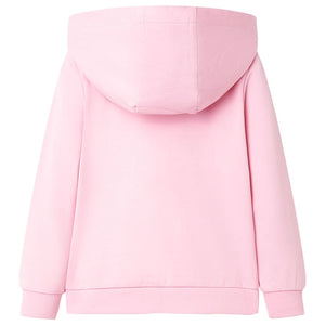 Kinder Kapuzenpullover mit Reißverschluss Hellrosa 92