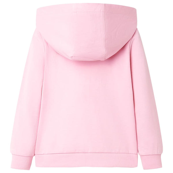 Sweat-shirt à capuche zippé enfant Rose clair 104