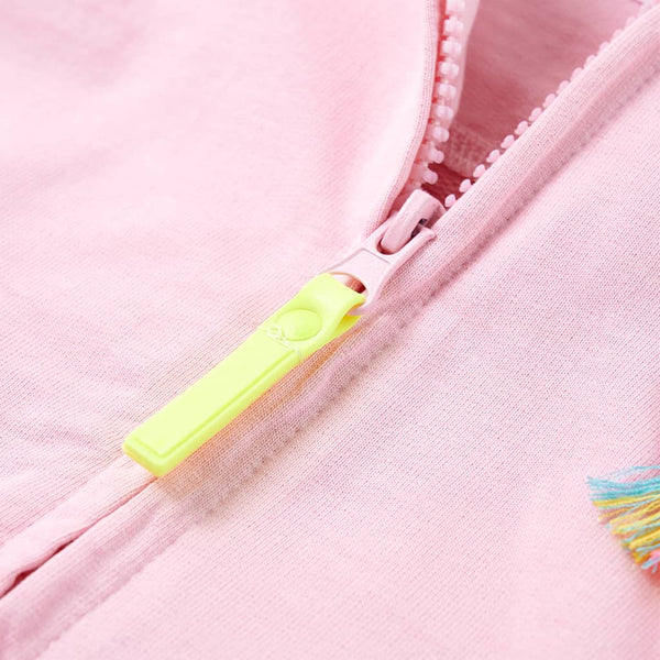Sweat-shirt à capuche zippé enfant Rose clair 104