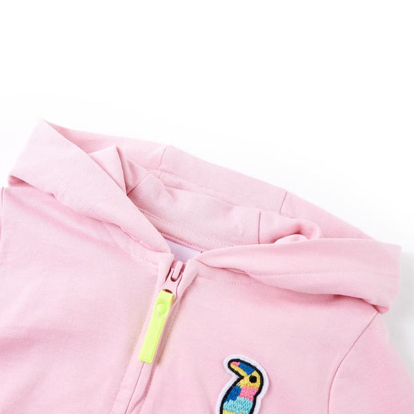 Kinder Kapuzenpullover mit Reißverschluss Rosa 128