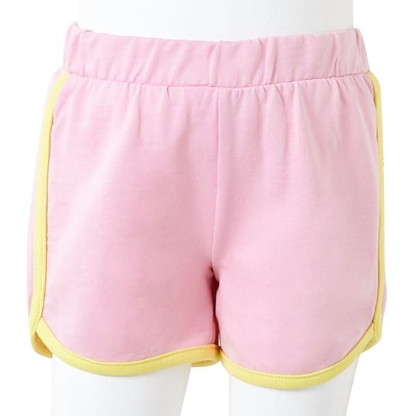Kindershorts mit Besatz Knallrosa 104