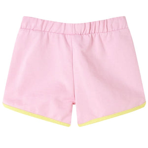 Kindershorts mit Besatz Knallrosa 128