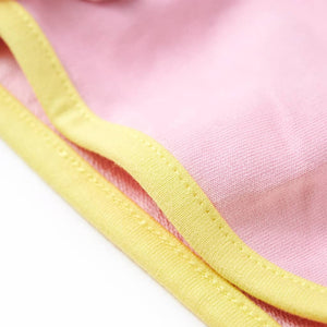 Kindershorts Knallrosa mit Gelbem Besatz - Größe 128