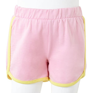 Kindershorts mit Besatz Knallrosa 128
