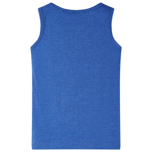 Kinder-Tanktop Blau Melange 116