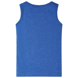 Kinder-Tanktop Blau Melange 128