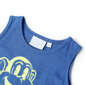 Débardeur enfant bleu chiné 128