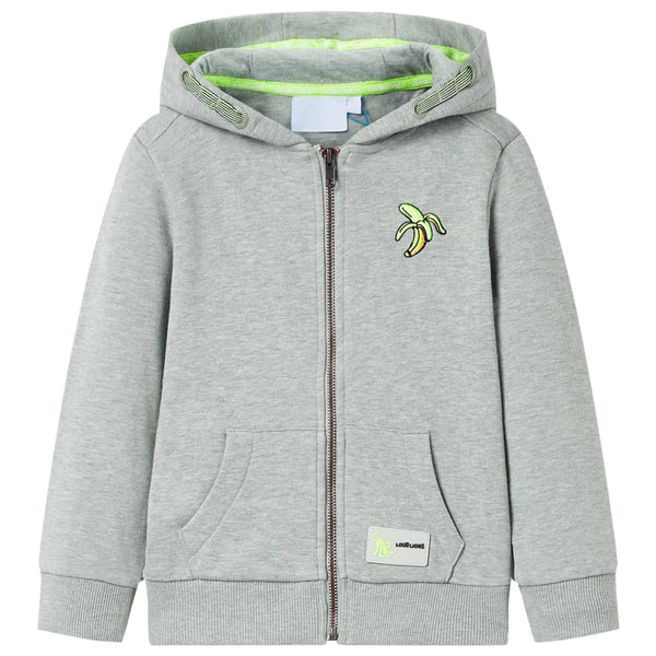 Kinder Kapuzenpullover mit Reißverschluss Khaki 104