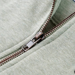 Sweat-shirt à capuche zippé pour enfant Mélange kaki clair 104
