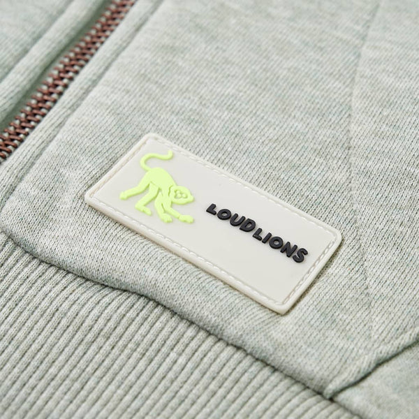 Sweat-shirt à capuche zippé pour enfant Mélange kaki clair 104