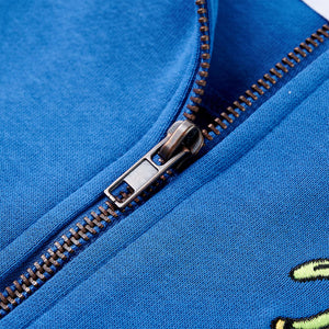 Kinder Kapuzenpullover mit Reißverschluss Blau - Größe 104
