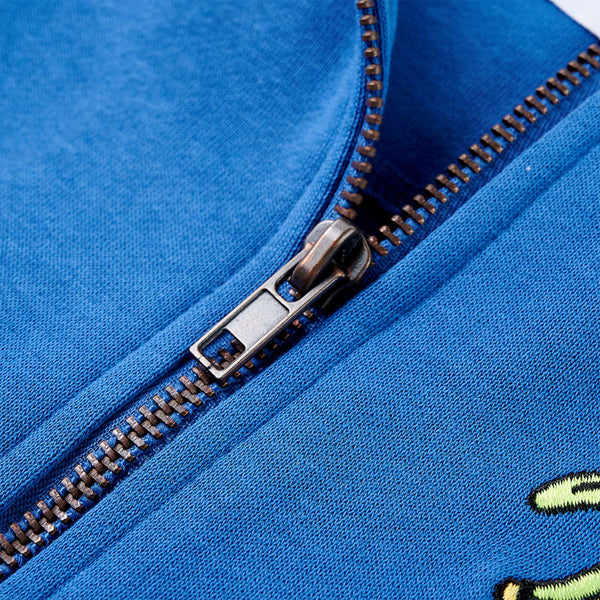 Kinder Kapuzenpullover mit Reißverschluss Blau - Größe 104