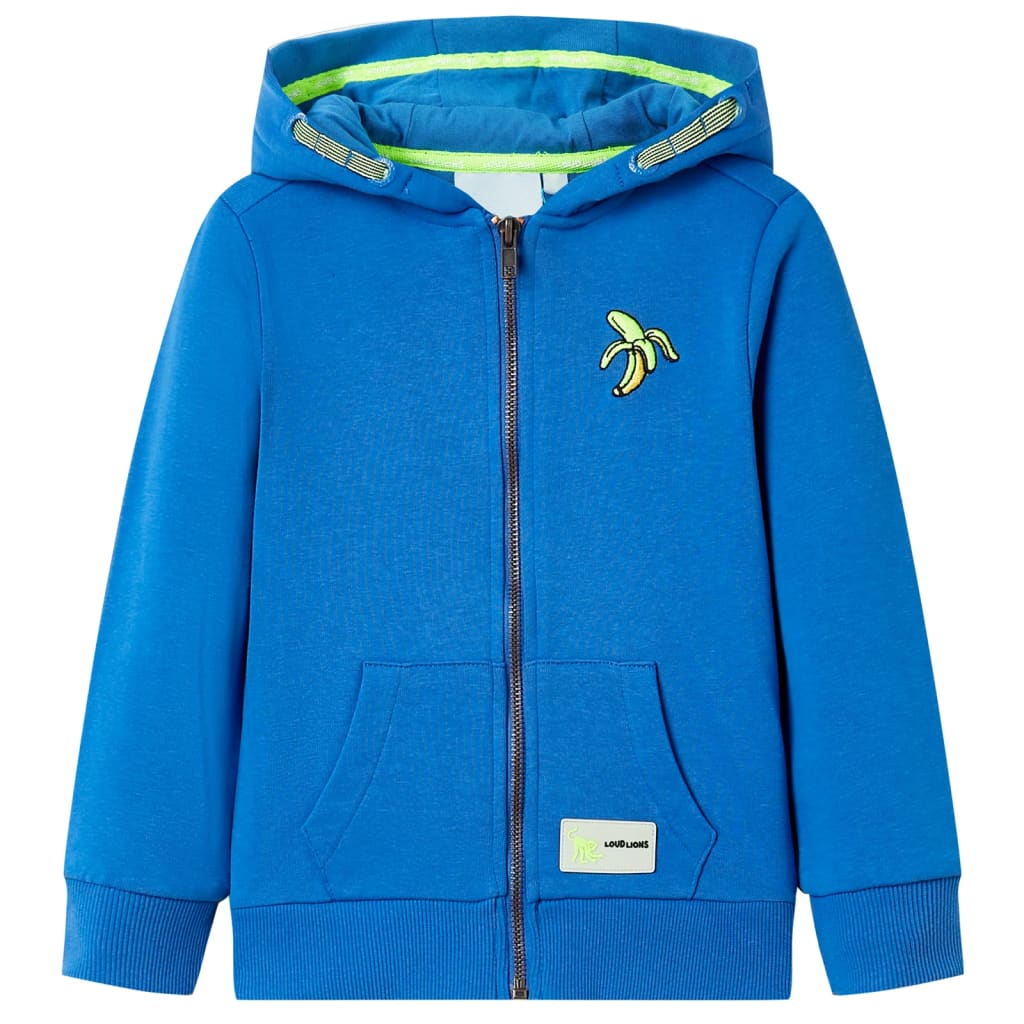 Sweat à capuche zippé pour enfant Bleu 116