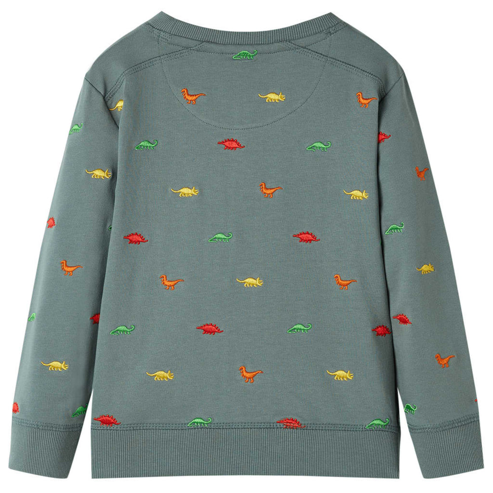 Kinder Sweatshirt Khaki Dinosaurier 104