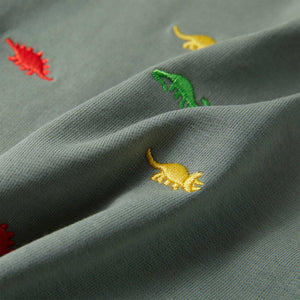Kinder Sweatshirt Khaki Dinosaurier 104
