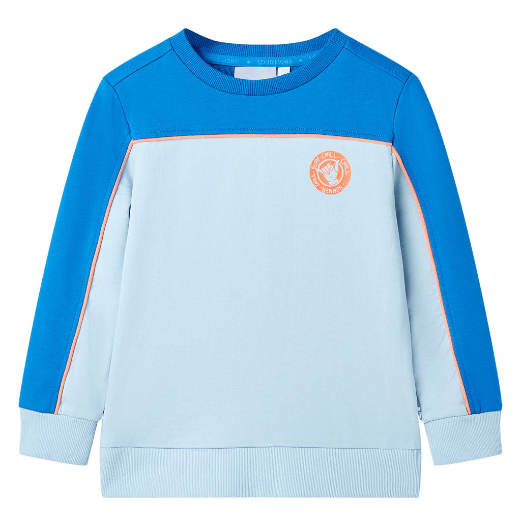 Sweat-shirt enfant bleu vif et bleu clair 104