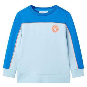 Sweat-shirt enfant bleu vif et bleu clair 116