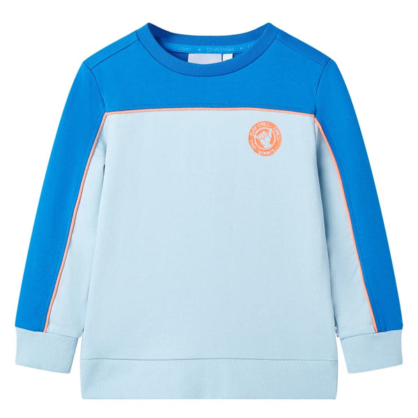 Sweat-shirt enfant bleu vif et bleu clair 116