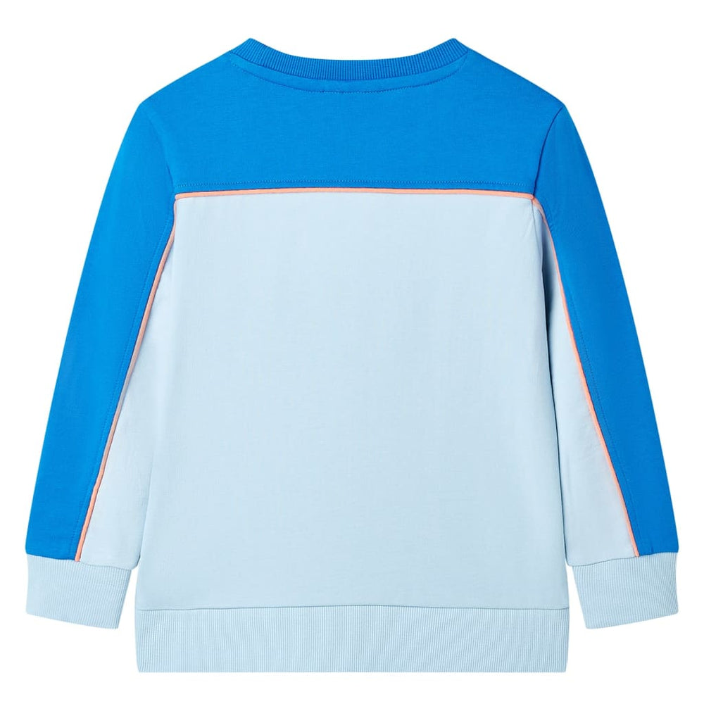 Sweat-shirt enfant bleu vif et bleu clair 128