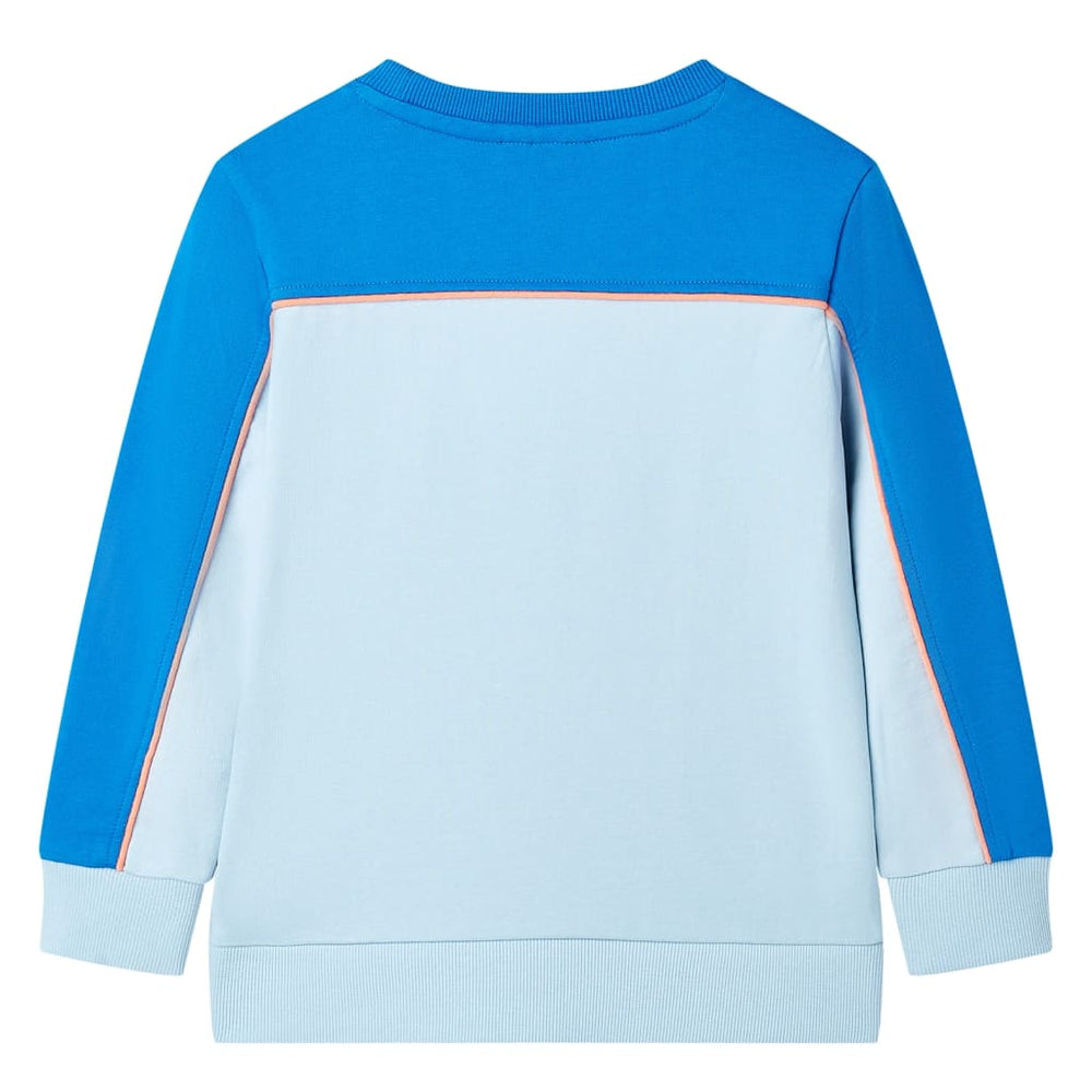 Sweat-shirt enfant bleu vif et bleu clair 140