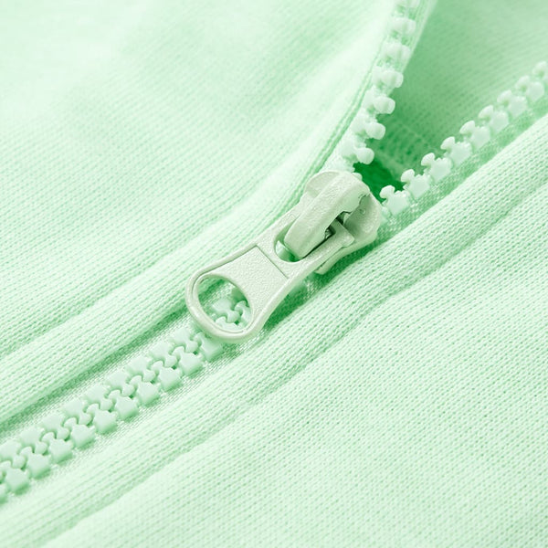 Sweat-shirt à capuche zippé enfant vert clair 92