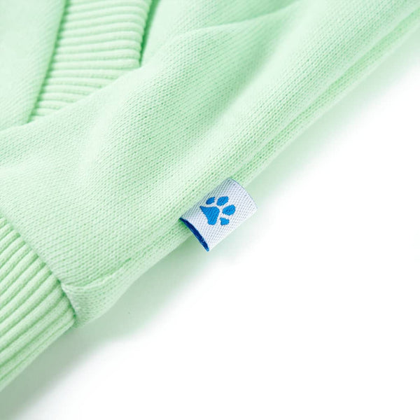Kinder-Kapuzenpullover mit Reißverschluss Hellgrün 104