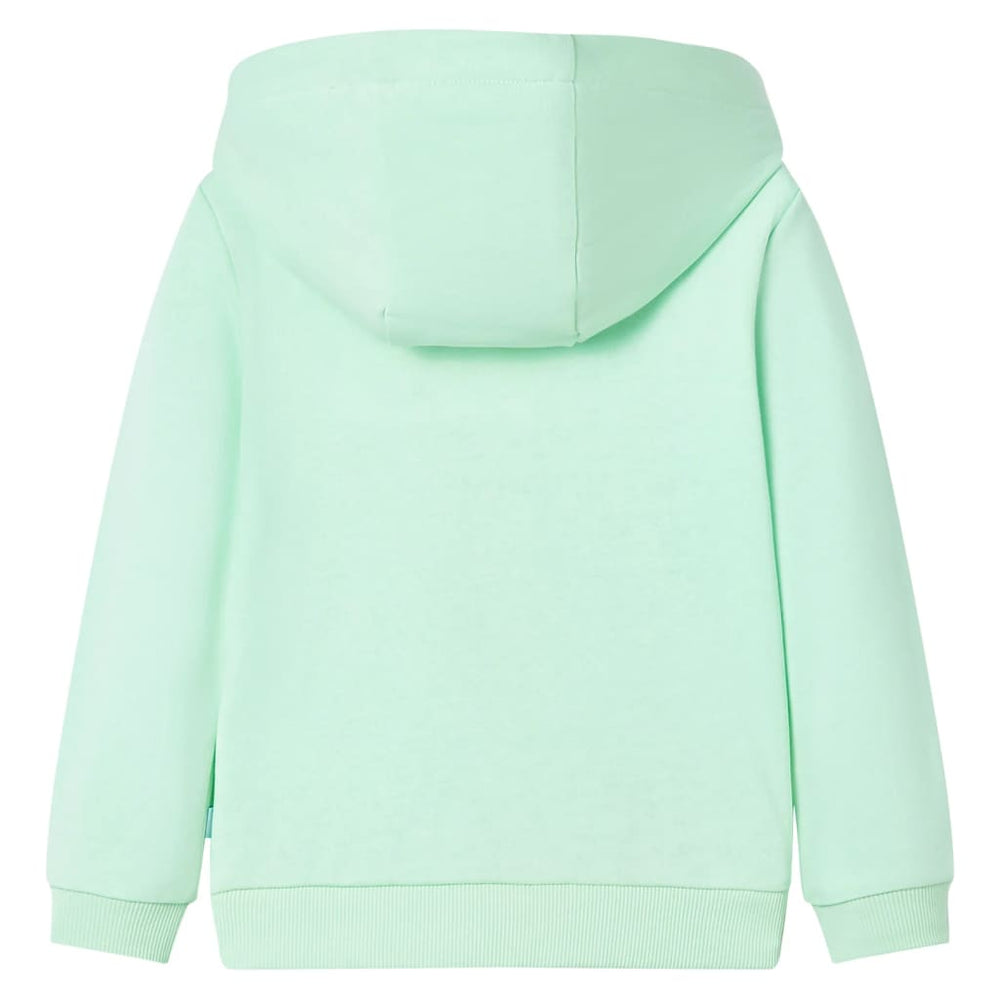Sweat-shirt à capuche zippé enfant vert clair 116
