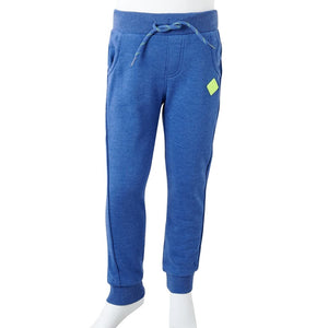 Kinder Trainingshose Blau Melange Größe 104