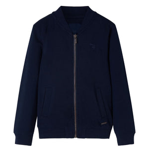 Marineblaues Kinder-Sweatshirt mit Reißverschluss - Größe 116