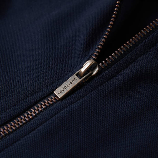 Marineblaues Kinder-Sweatshirt mit Reißverschluss - Größe 116