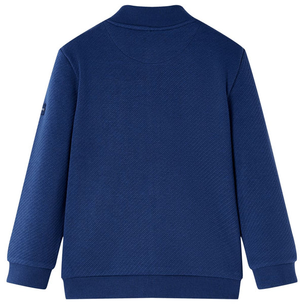 Marineblaues Kinder-Sweatshirt mit Reißverschluss, Größe 92