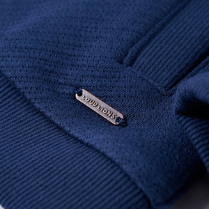 Marineblaues Kinder-Sweatshirt mit Reißverschluss, Größe 92