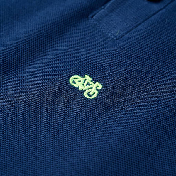 Marineblaues Kinder-Poloshirt, Größe 128