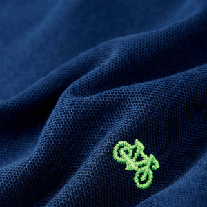 Marineblaues Kinder-Poloshirt, Größe 128