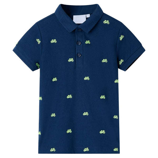 Marineblaues Kinder-Poloshirt Größe 140