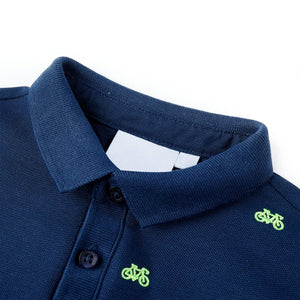 Marineblaues Kinder-Poloshirt Größe 140