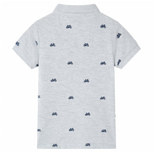 Kinder Polo-Shirt Grau Melange Größe 92