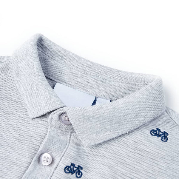 Kinder Polo-Shirt Grau Melange Größe 92