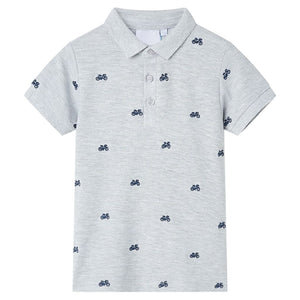 Kinder Polo Shirt Grau 116