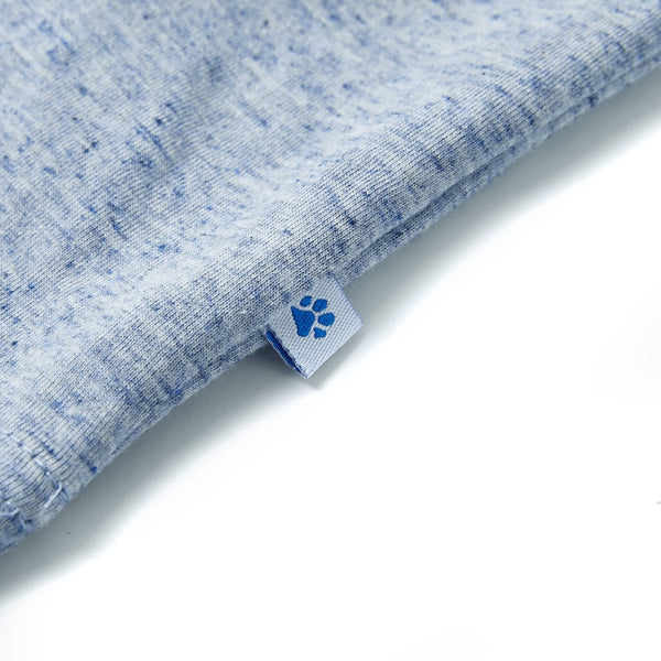 Kinder Kurzarmshirt Blau Melange Größe 116