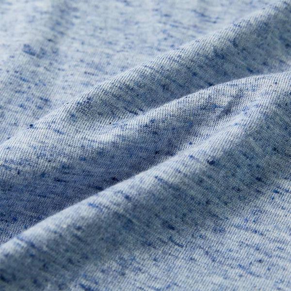 Kinder Kurzarmshirt Blau Melange Größe 116