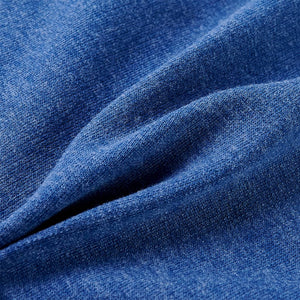 Kinder-Kapuzenpullover mit Reißverschluss Dunkelblau Melange 104