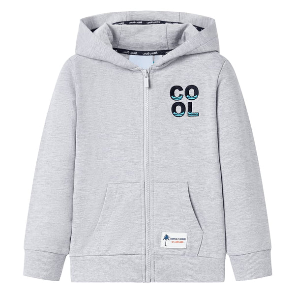 Sweat à capuche zippé enfant Gris 92