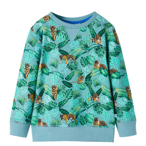 Sweat-shirt Enfant Vert clair chiné 128