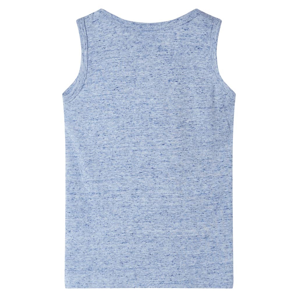 Kinder-Tanktop Blau Melange 116