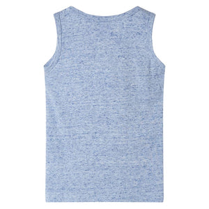 Kinder-Tanktop Blau Melange 140