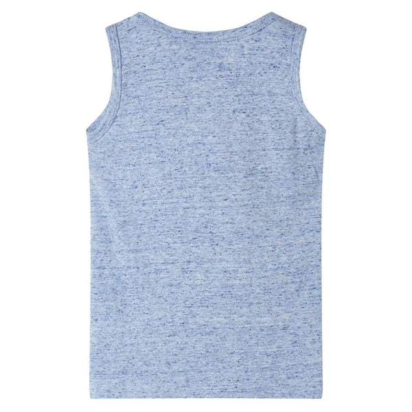 Kinder-Tanktop Blau Melange 140